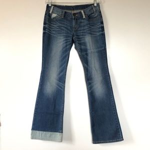 Levis Jeans Womens Size 26 Patchwork Denim Faded